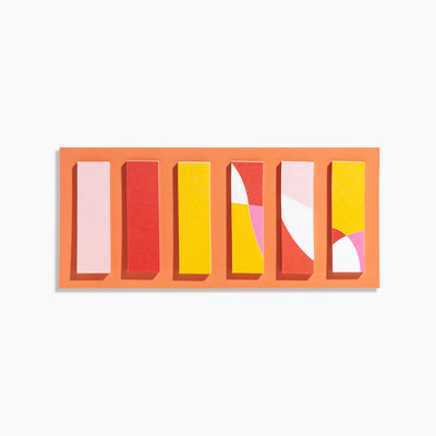 sticky tabs in warm colors