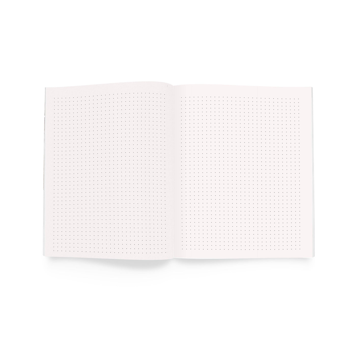 blank dotted pages inside undated planner