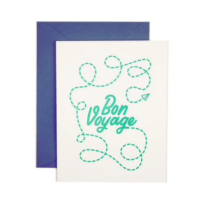 greeting card that says "bon voyage"