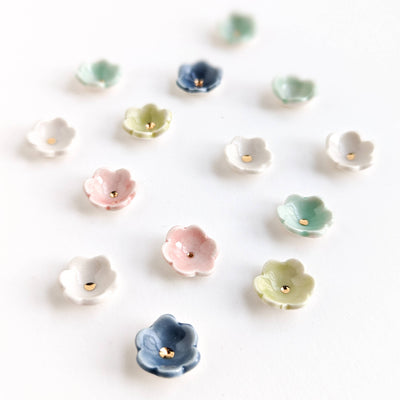 porcelain blossom stud earrings