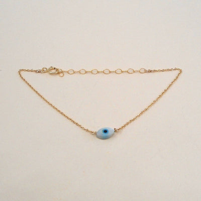 May Martin Evil Eye Minimalist Gold Bracelet