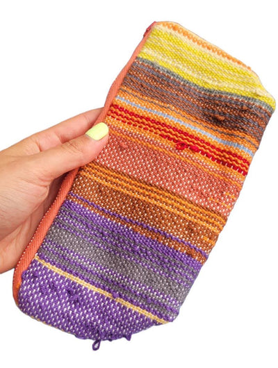 hand-woven makeup bag