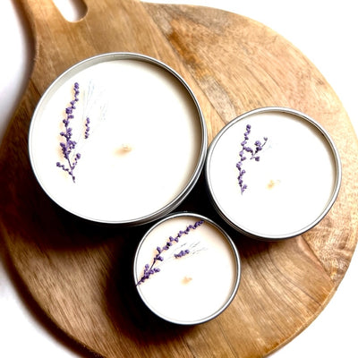 french lilac candle in various sizes
