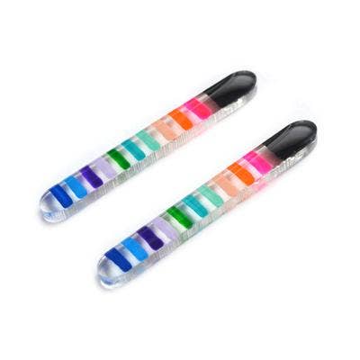 rainbow stripes bar stud earrings