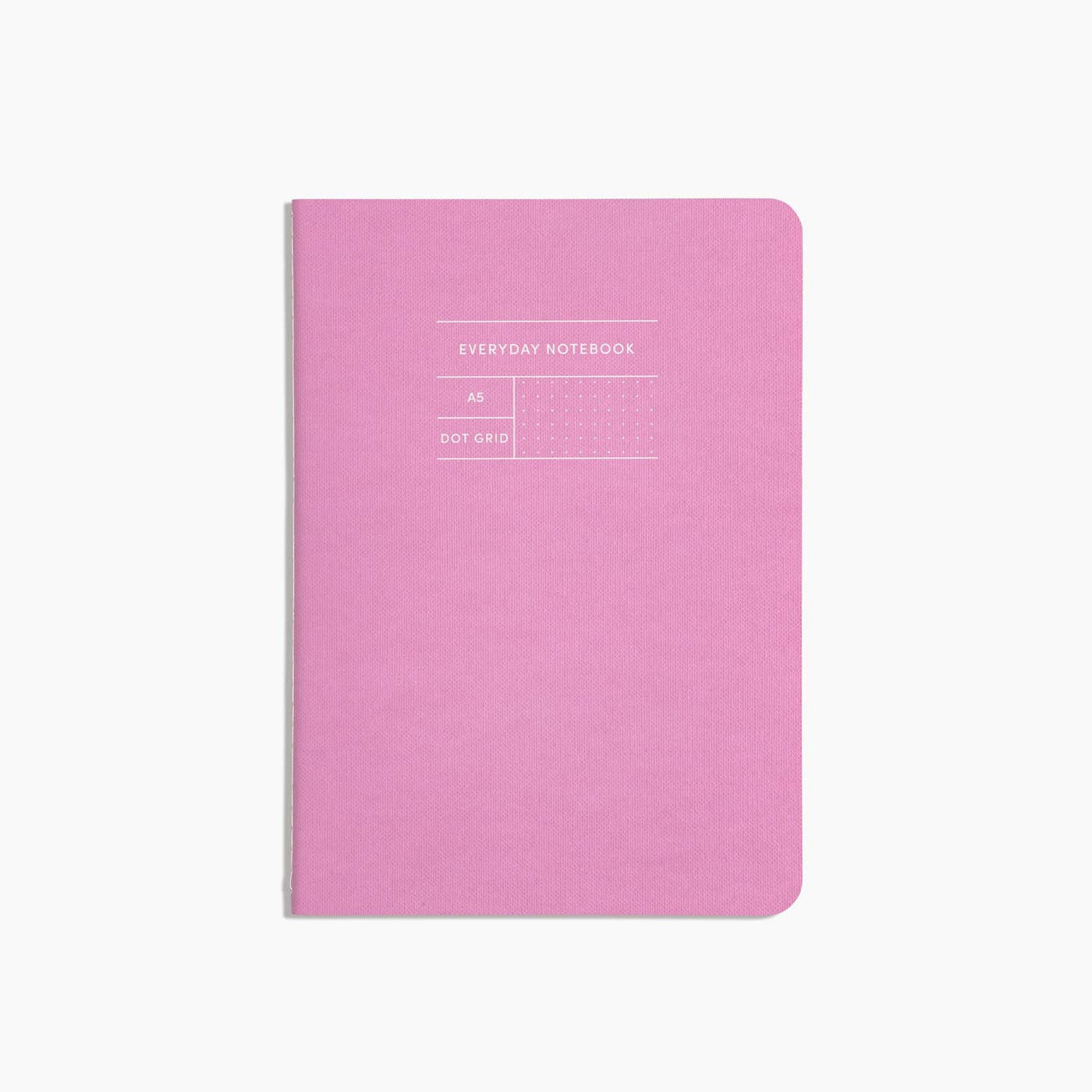pink everyday notebook with dotted pages