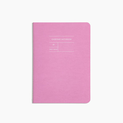 pink everyday notebook with dotted pages