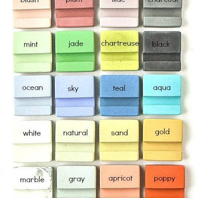 Color samples for concrete housewares
