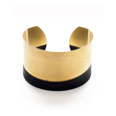 patina dipped brass cuff bracelet