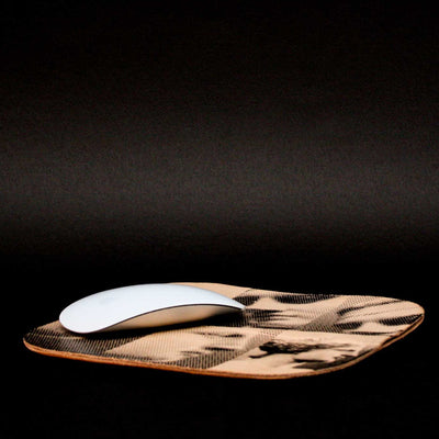 Aphrodite and Diadumenos Leather Silkscreened Mousepad