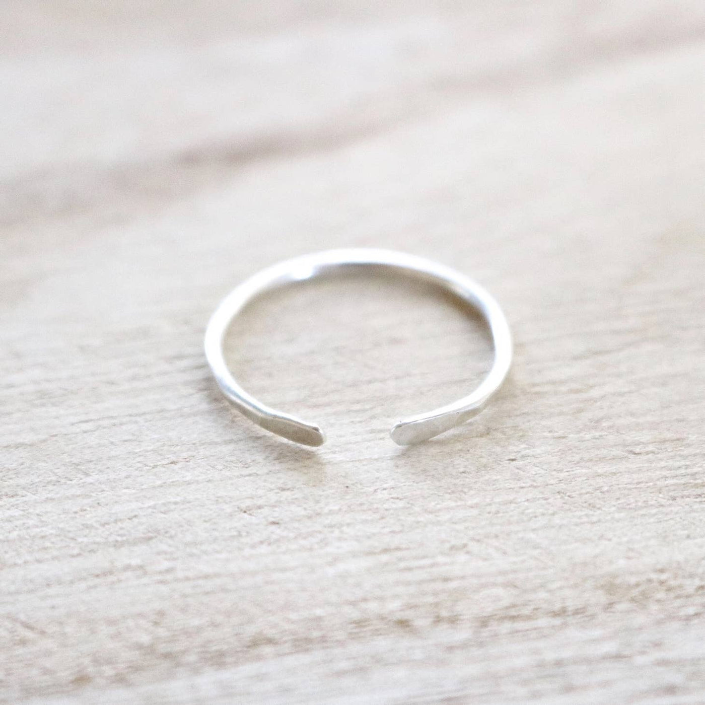 silver adjustable stacking ring