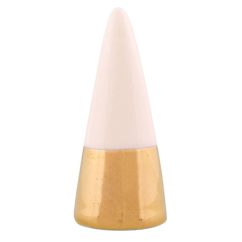 Light pink ring cone with gold dipped bottom